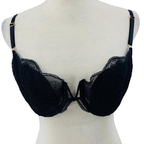Victoria's Secret Very Sexy Black Lace PushUp without Padding 36D - Picture 1 of 10